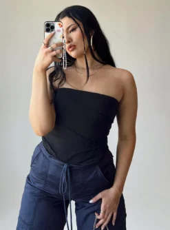 Princess Polly Oscar Strapless Bodysuit Black