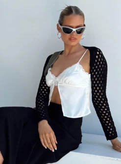 Princess Polly Lotani Bolero Black -Femme Flair 0 modelinfo Millie us4 c9c4dc66 15bc 4629 aecb 2cccaef5dd6d