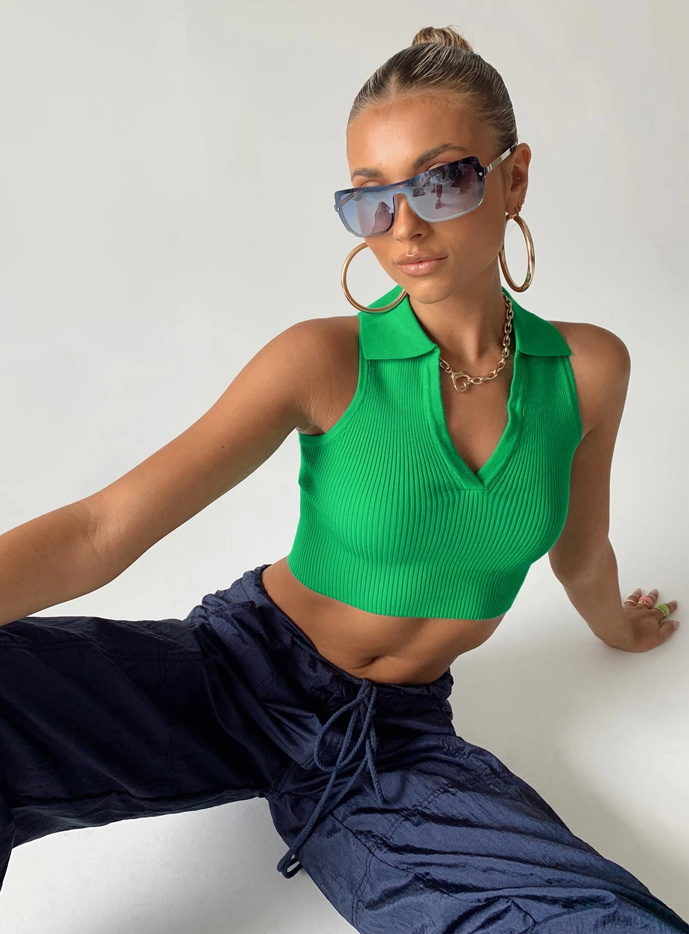 Princess Polly Patterson Top Green 1 Princess Polly Patterson Top Green