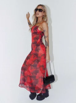 Princess Polly Coralie Maxi Dress Red Floral