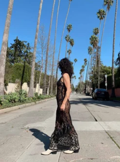 Princess Polly Britton Lace Maxi Dress Black