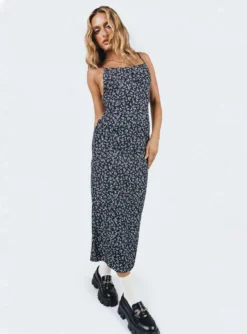 Princess Polly Arkana Maxi Dress Black Floral
