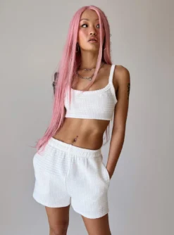 Princess Polly Arabella Short Set White -Femme Flair 00 38e25380 459e 4a67 ac2b fd64c307d039