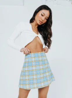 Princess Polly Gracia Mini Skirt Blue