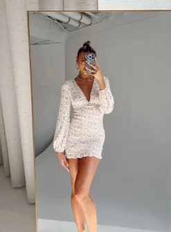 Princess Polly Sawyer Long Sleeve Mini Dress Multi