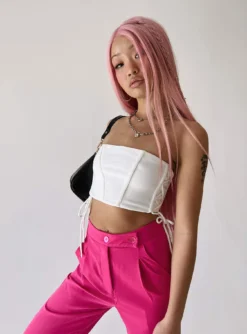 Princess Polly Mylor Strapless Top White