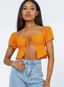 Princess Polly Coleman Top Orange