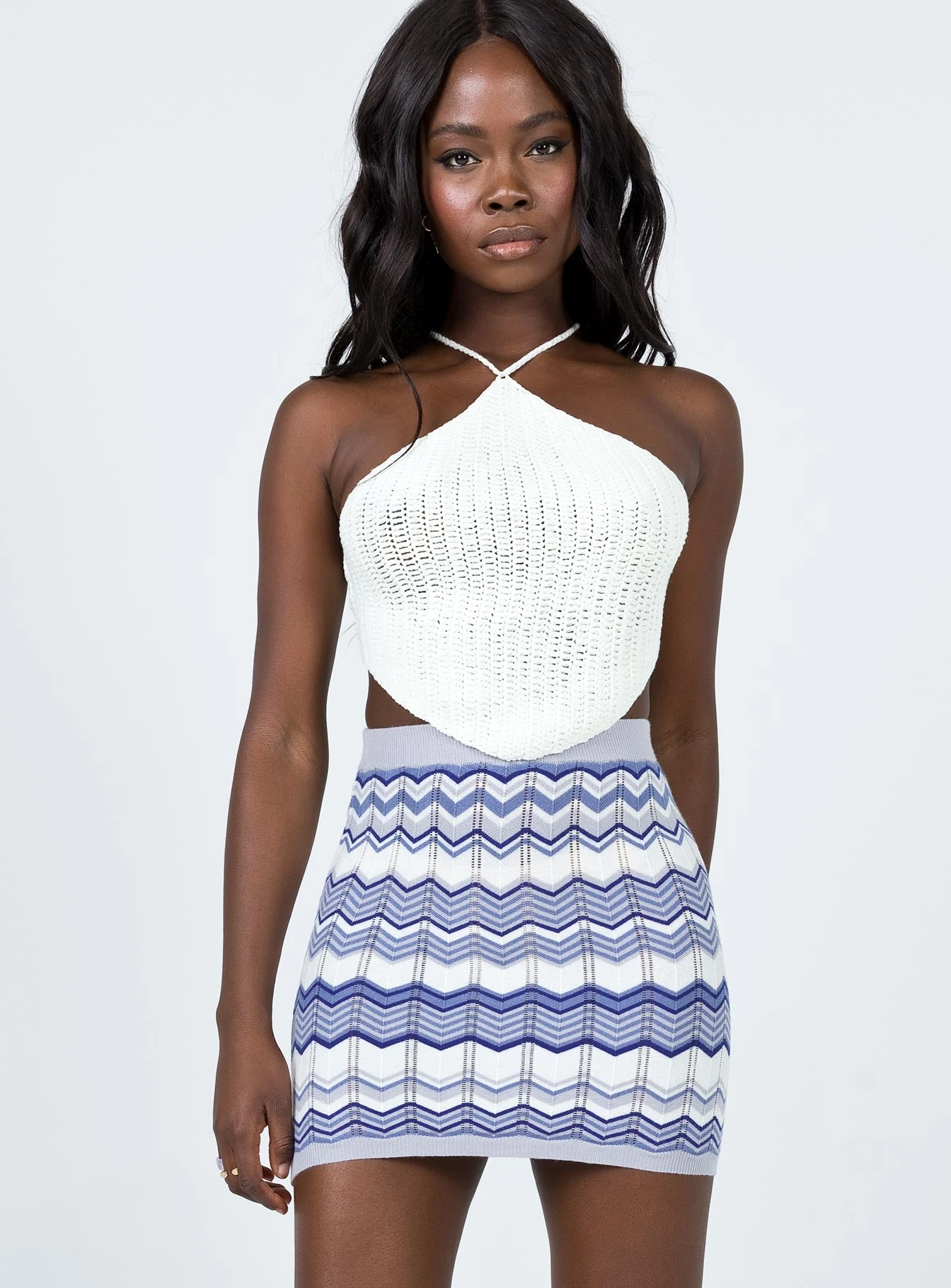 Princess Polly Hamilton Mini Skirt Blue 1 Princess Polly Hamilton Mini Skirt Blue