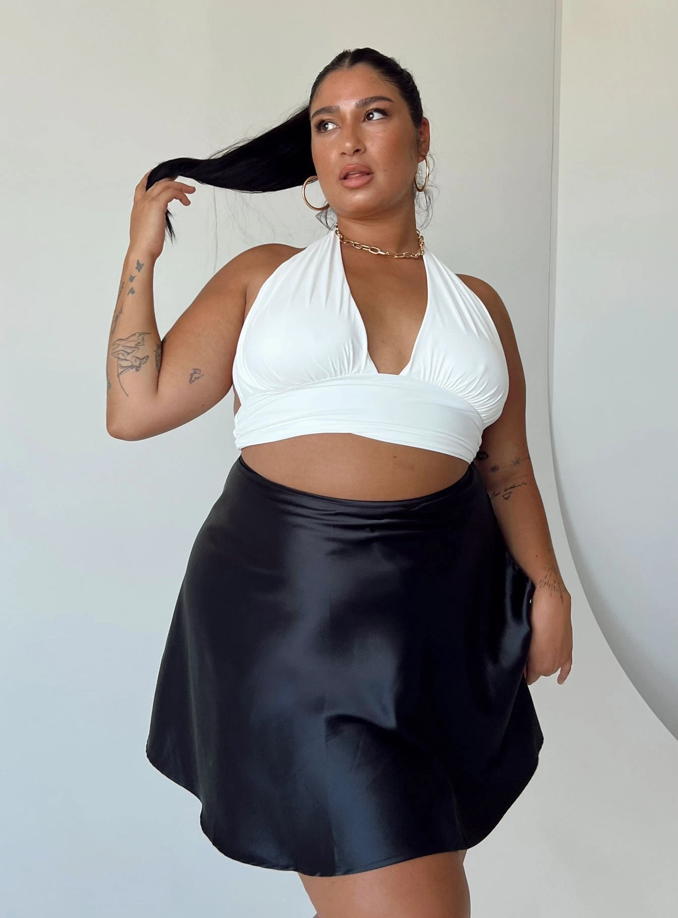 Skylar Mini Skirt Black Curve 2 Skylar Mini Skirt Black Curve - Image 2