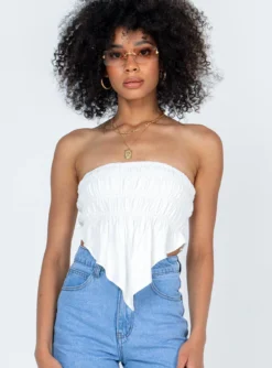 Princess Polly Rowland Top White