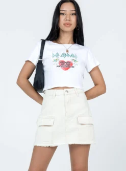 Princess Polly Bellah Mini Skirt Cream