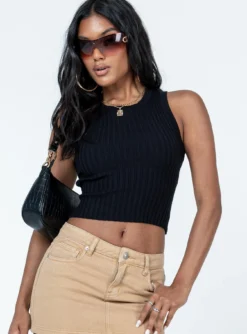 Princess Polly Cordova Top Black