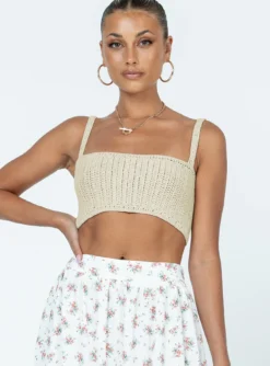 Princess Polly Elowen Top Beige