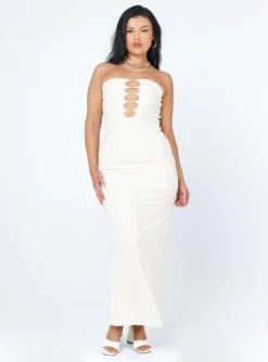 Princess Polly Sofia Maxi Dress Champagne