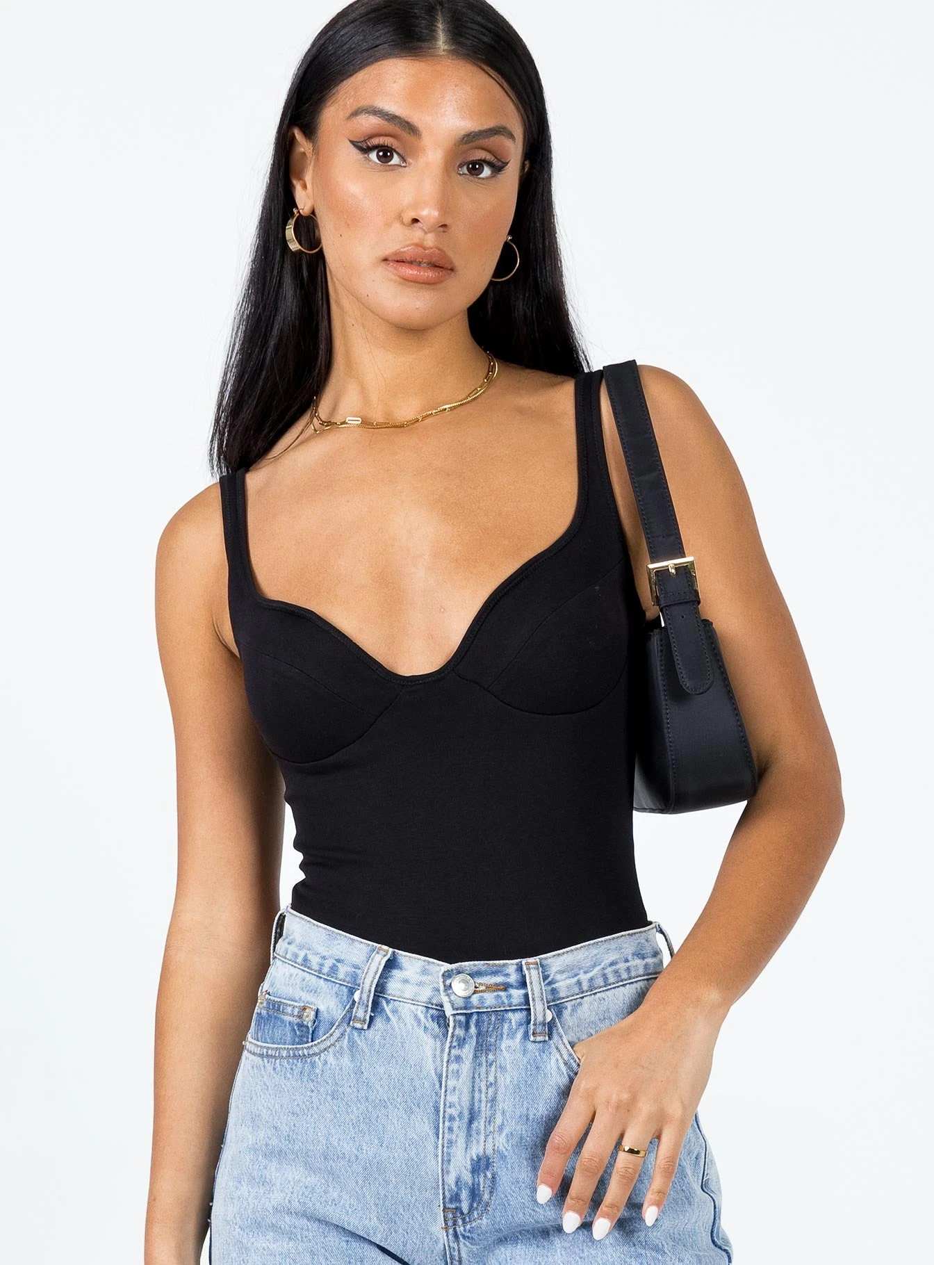 Princess Polly Wilana Bodysuit Black 1 Princess Polly Wilana Bodysuit Black