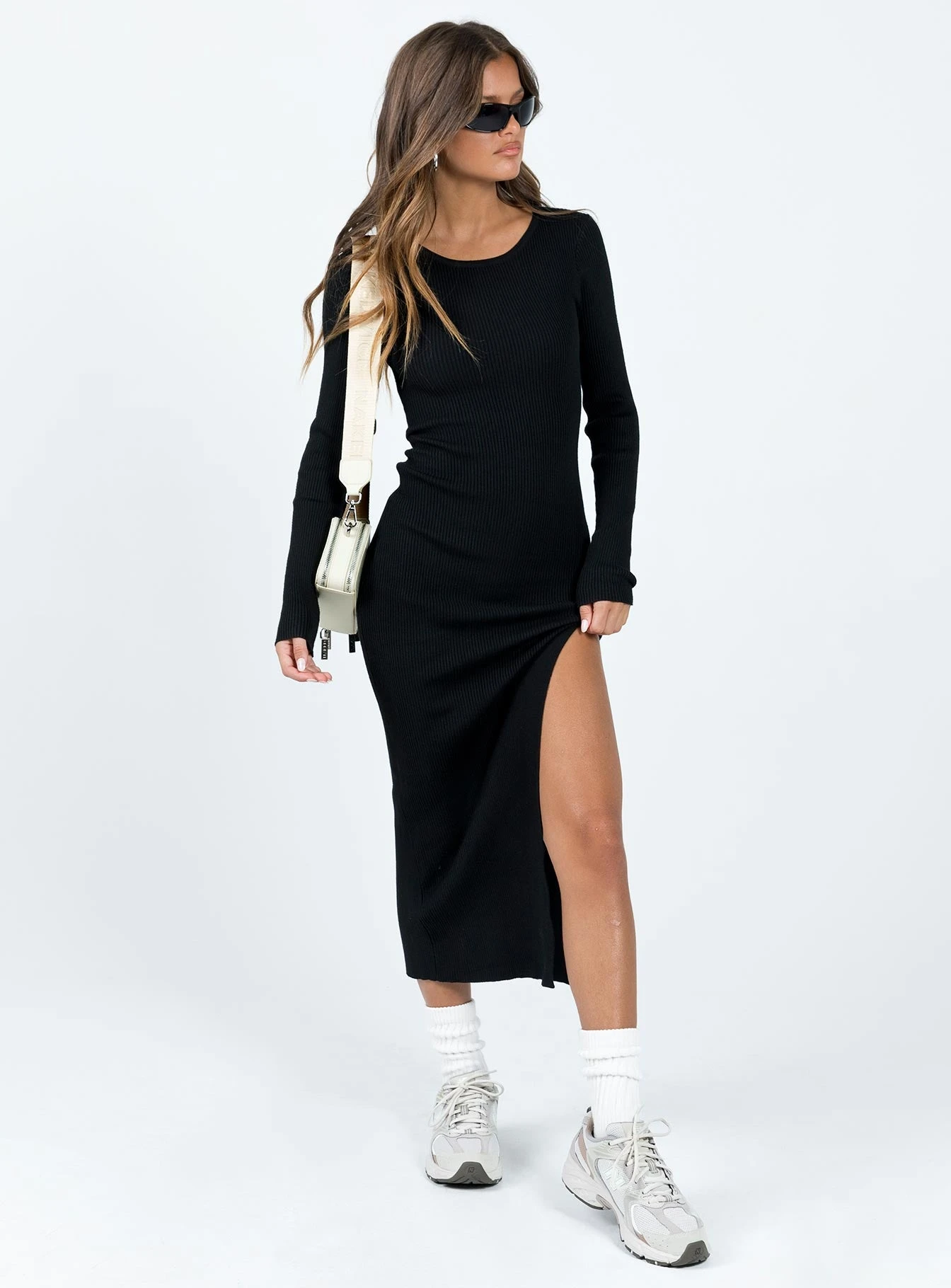 Fitro Long Sleeve Maxi Dress Black 1 Fitro Long Sleeve Maxi Dress Black