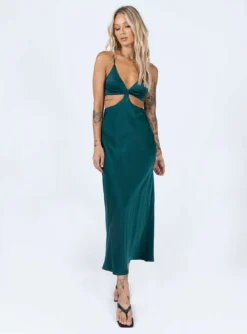 Princess Polly Nora Maxi Dress Green