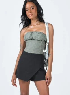 Princess Polly Indianna Cross Over Skort Black