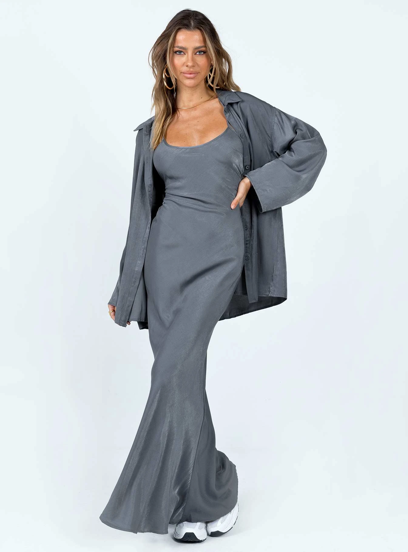 Princess Polly Callie Maxi Set Grey 2 Princess Polly Callie Maxi Set Grey - Image 2