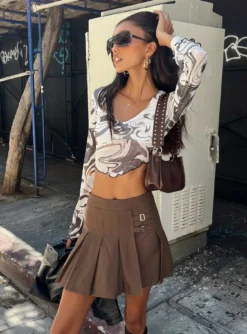 Princess Polly Hazel Skort Brown