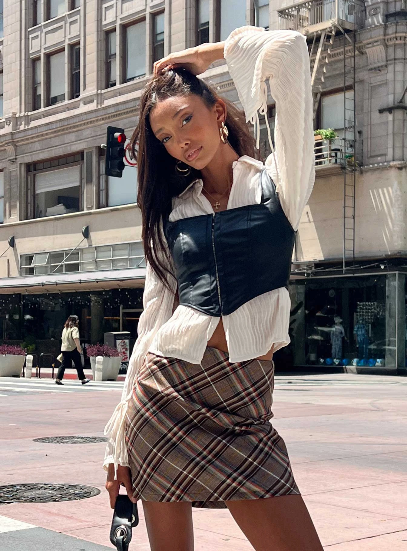 Princess Polly Darwin Mini Skirt Brown Multi 1 Princess Polly Darwin Mini Skirt Brown Multi