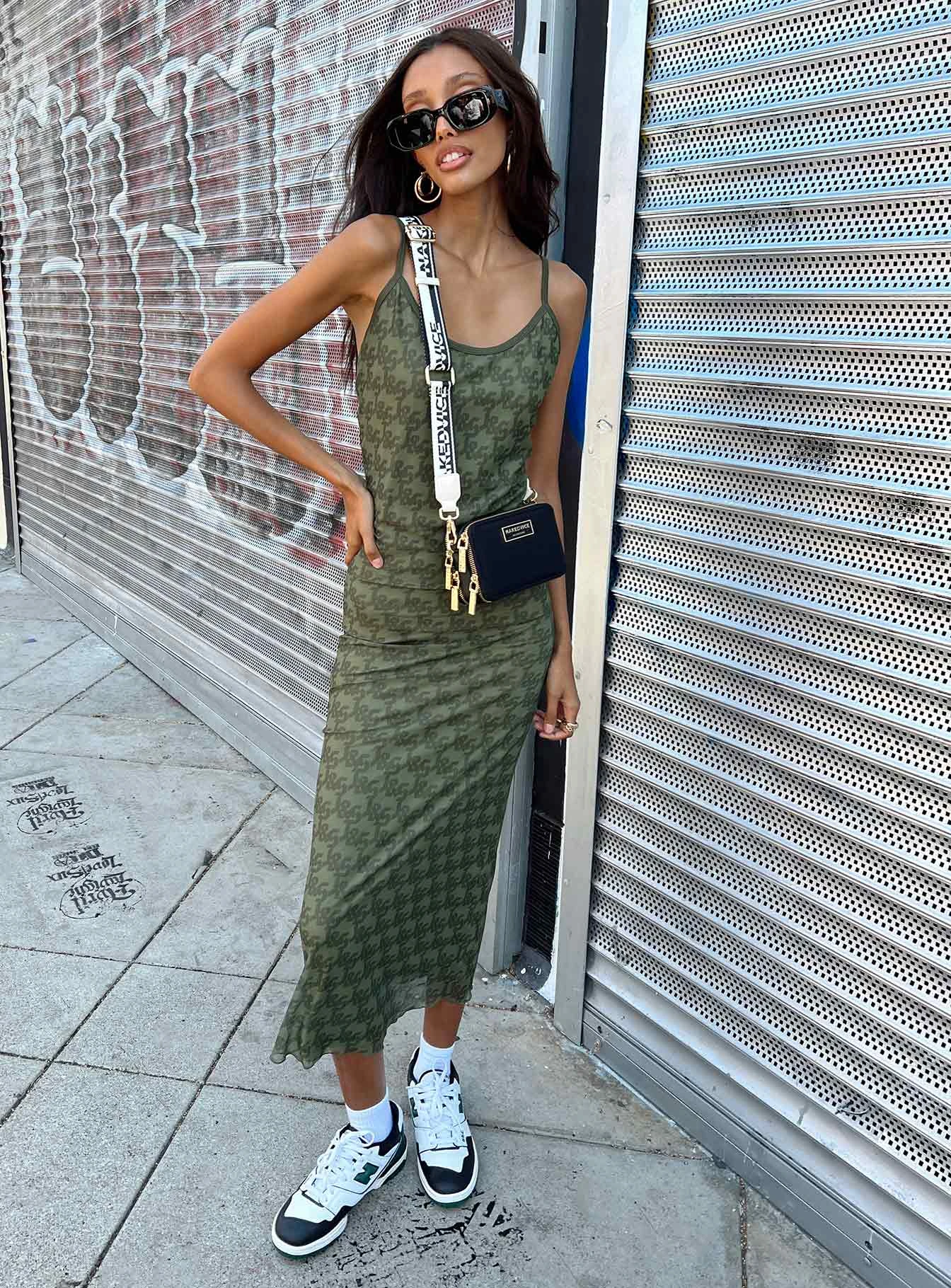 Jagger & Stone Demi Mesh Maxi Dress Khaki 2 Jagger & Stone Demi Mesh Maxi Dress Khaki - Image 2