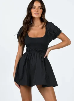 Princess Polly Everyday Sunshine Mini Dress Black