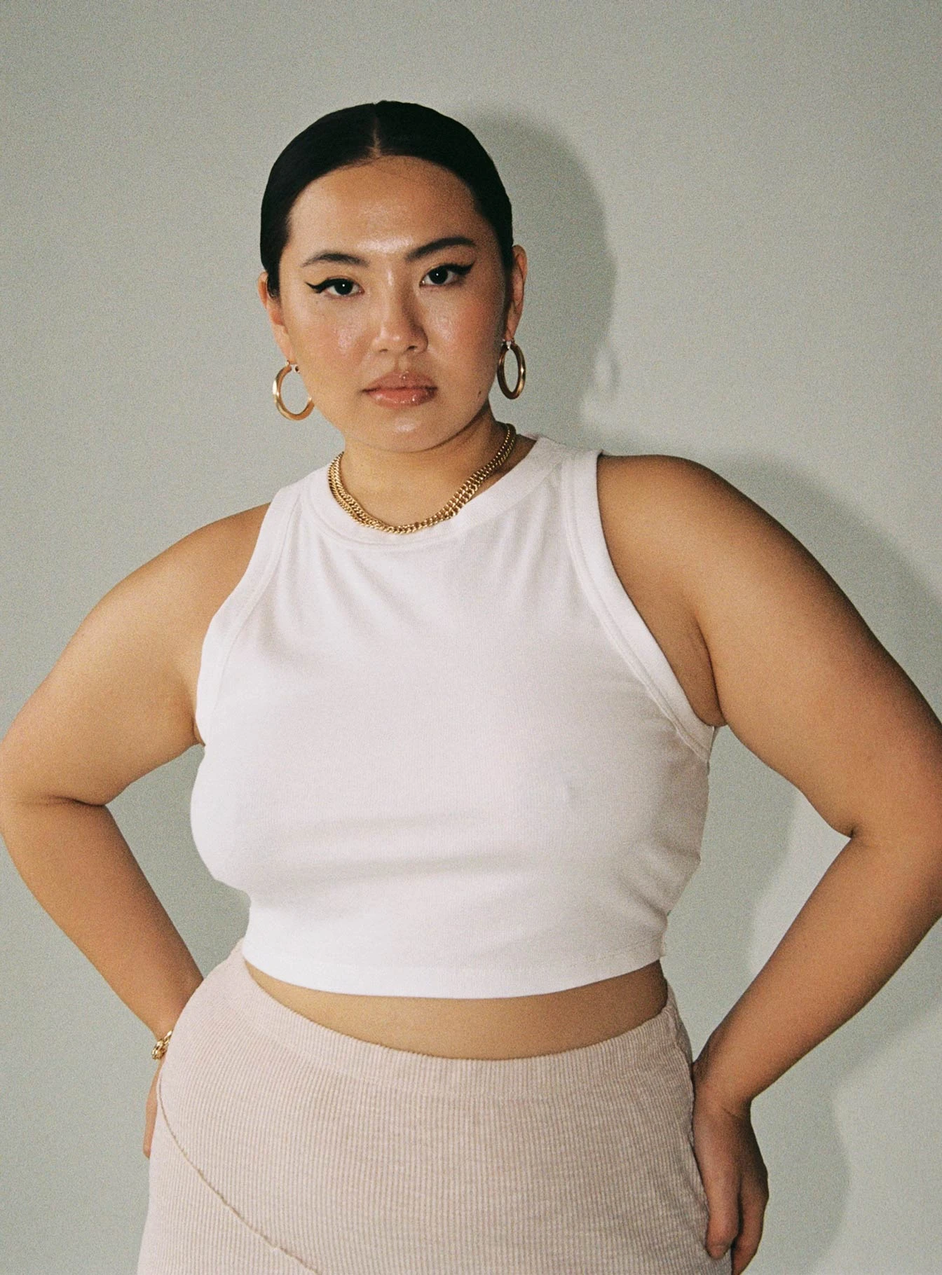 Classic Tank Top White Curve 1 Classic Tank Top White Curve