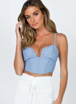 Princess Polly Jorja Top Blue -Femme Flair 1 0acc69b7 e3dd 4452 bce4 46c9da64c8b1