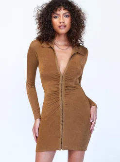 Princess Polly Conrad Mini Dress Brown -Femme Flair 1 20ea0077 2410 466d 8671 73ee8e29f99e