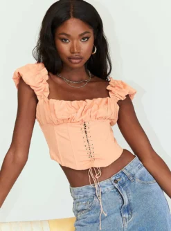 Princess Polly Harry Top Orange