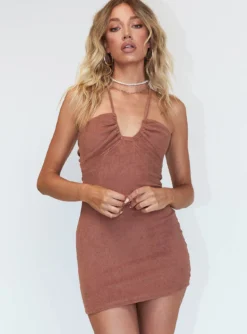 Princess Polly Brooke Mini Dress Brown