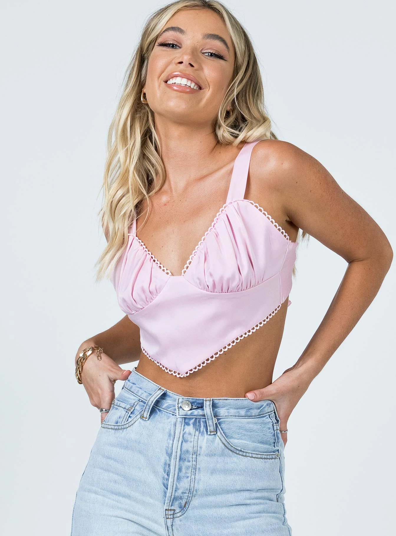 Princess Polly Dreya Top Pink 2 Princess Polly Dreya Top Pink - Image 2