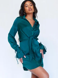 Princess Polly Liberty Mini Dress Teal