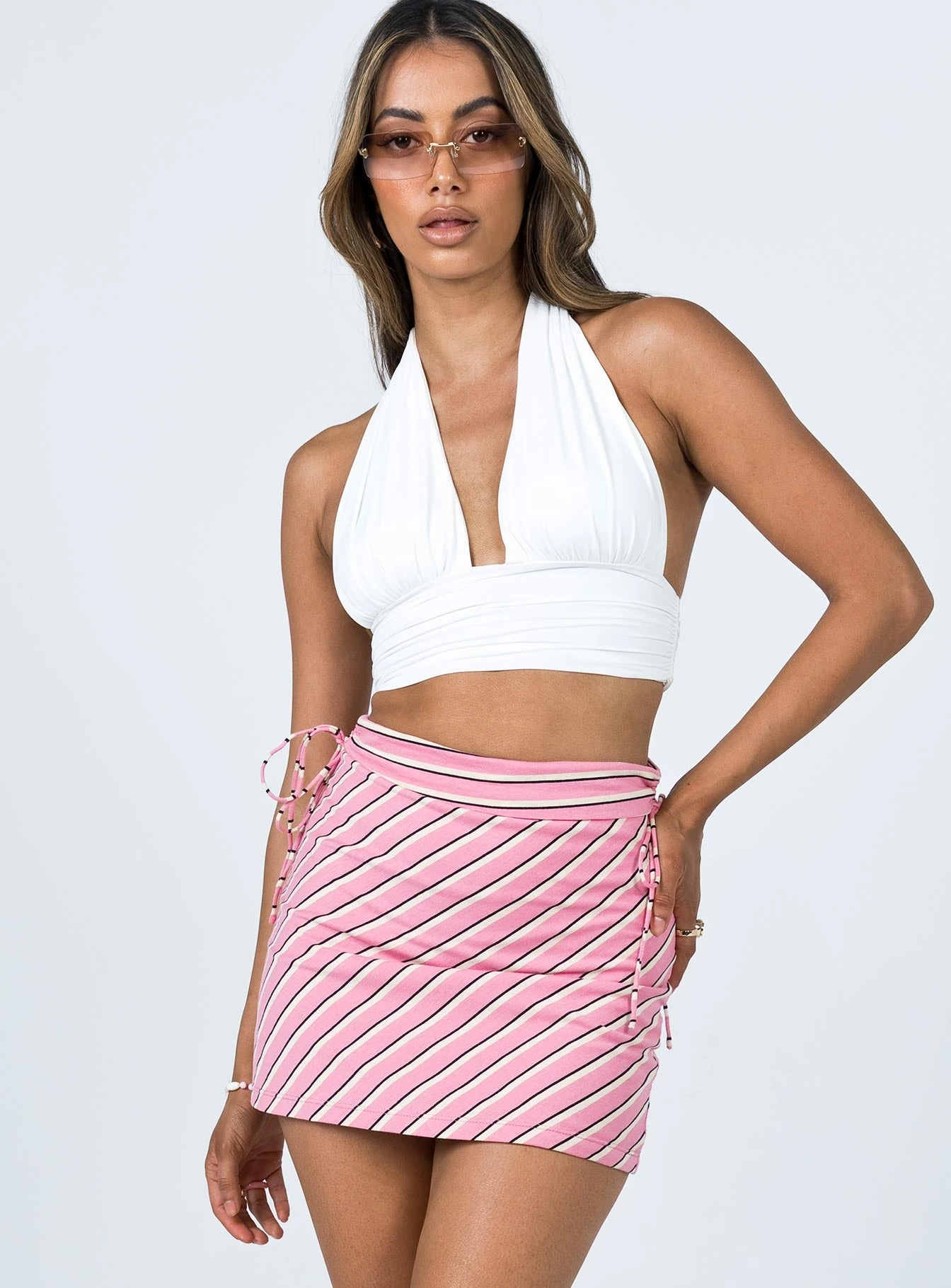 Princess Polly Jade Mini Skirt Pink 3 Princess Polly Jade Mini Skirt Pink - Image 3