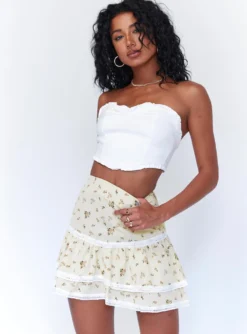 Princess Polly Hailee Mini Skirt Yellow