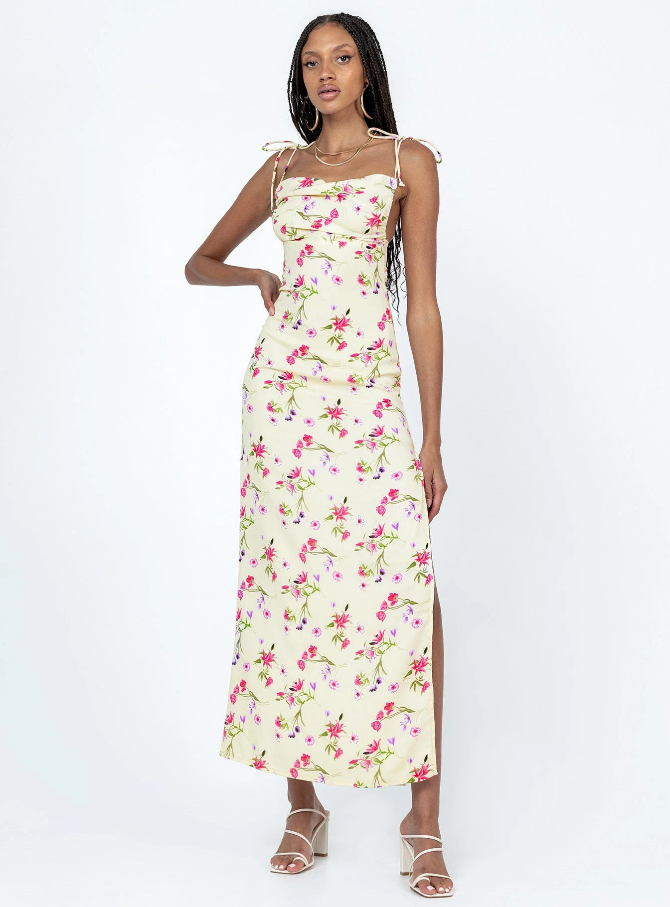 Princess Polly Arness Maxi Dress Yellow Floral 2 Princess Polly Arness Maxi Dress Yellow Floral - Image 2