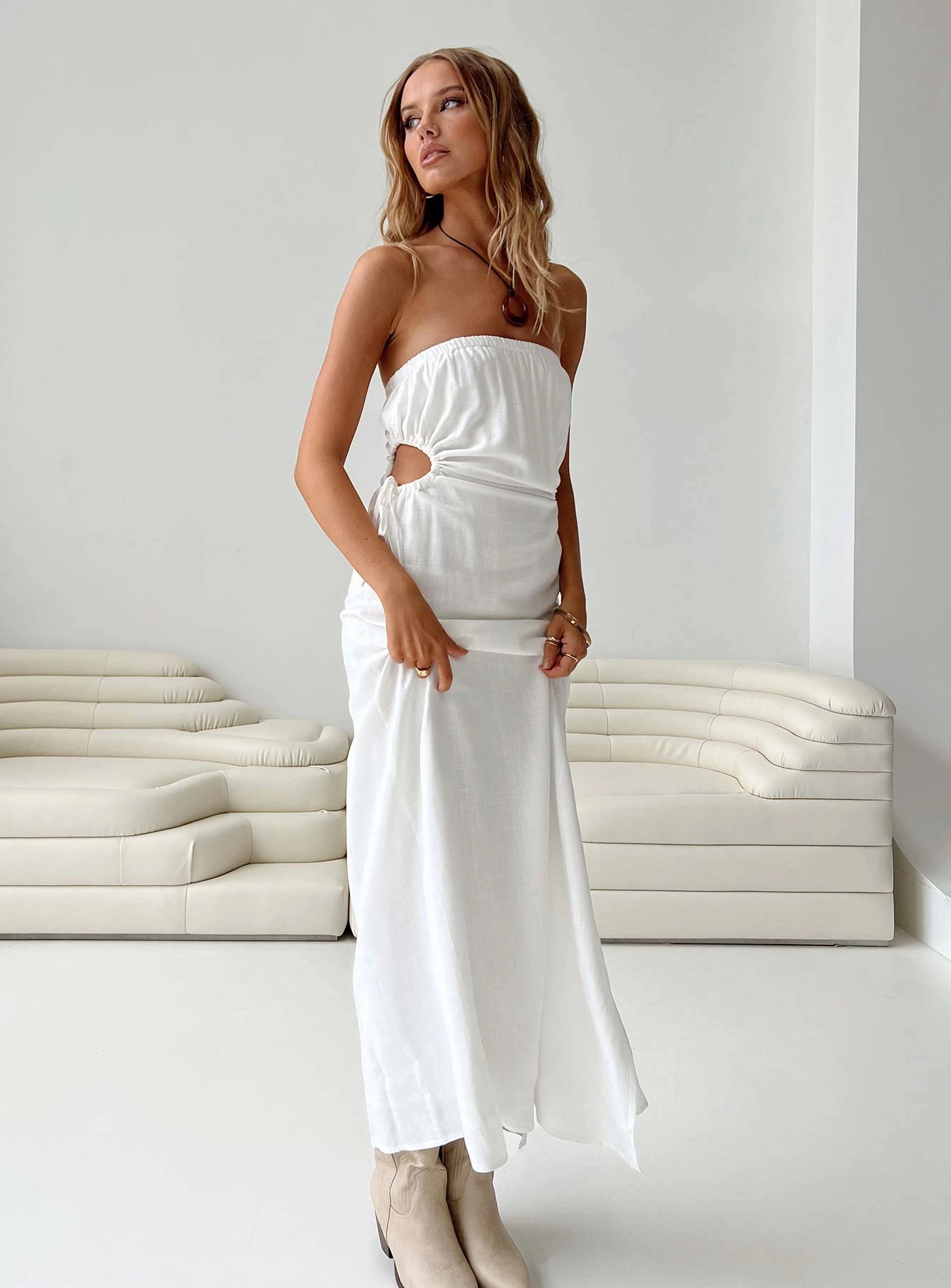 Princess Polly Azie Maxi Dress White 2 Princess Polly Azie Maxi Dress White - Image 2