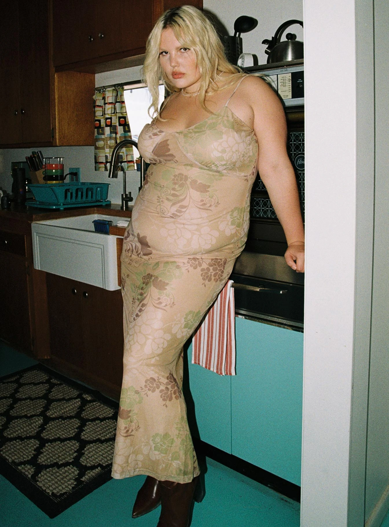 Down For The Ride 90's Slip Maxi Dress Multi Curve 2 Down For The Ride 90's Slip Maxi Dress Multi Curve - Image 2