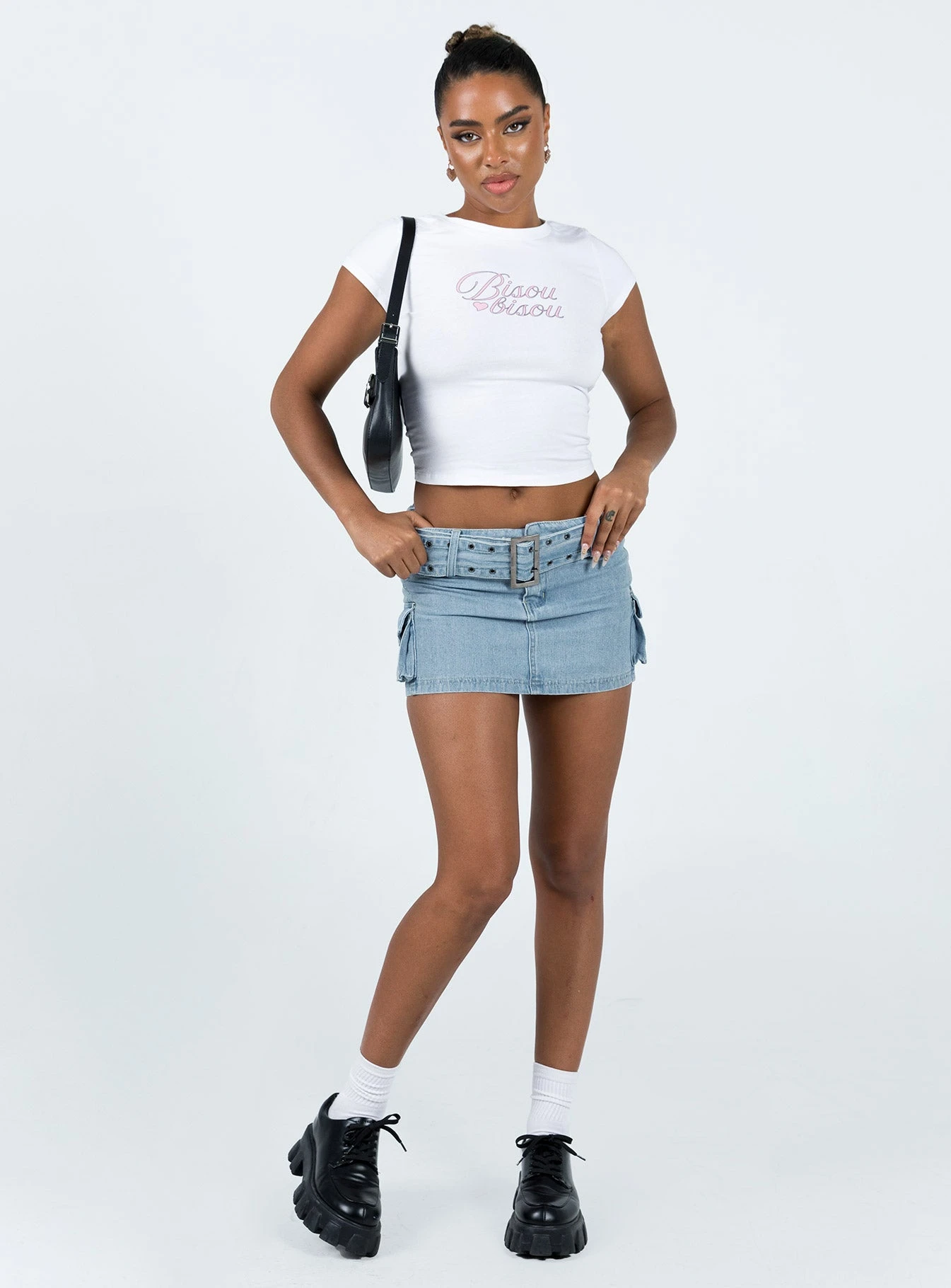 Princess Polly Iconic Cargo Mini Skirt Denim 3 Princess Polly Iconic Cargo Mini Skirt Denim - Image 3