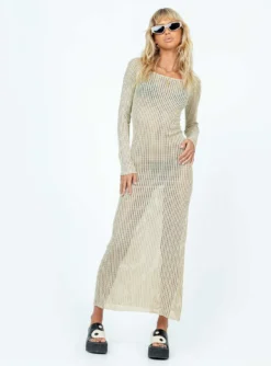 Princess Polly Kendor Long Sleeve Maxi Dress Beige -Femme Flair 2 modelinfo beanie us0 4b2fadfc 94d9 407f 878f 6f882b4695bc