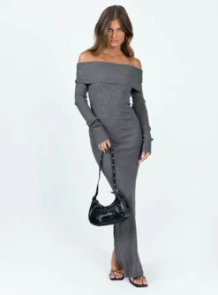 Princess Polly Phylis Off The Shoulder Maxi Dress Slate 7 Princess Polly Phylis Off The Shoulder Maxi Dress Slate -Femme Flair 2 modelinfo elise us2 06a338d2 e8b2 4098 9e3a 48796131b0f5