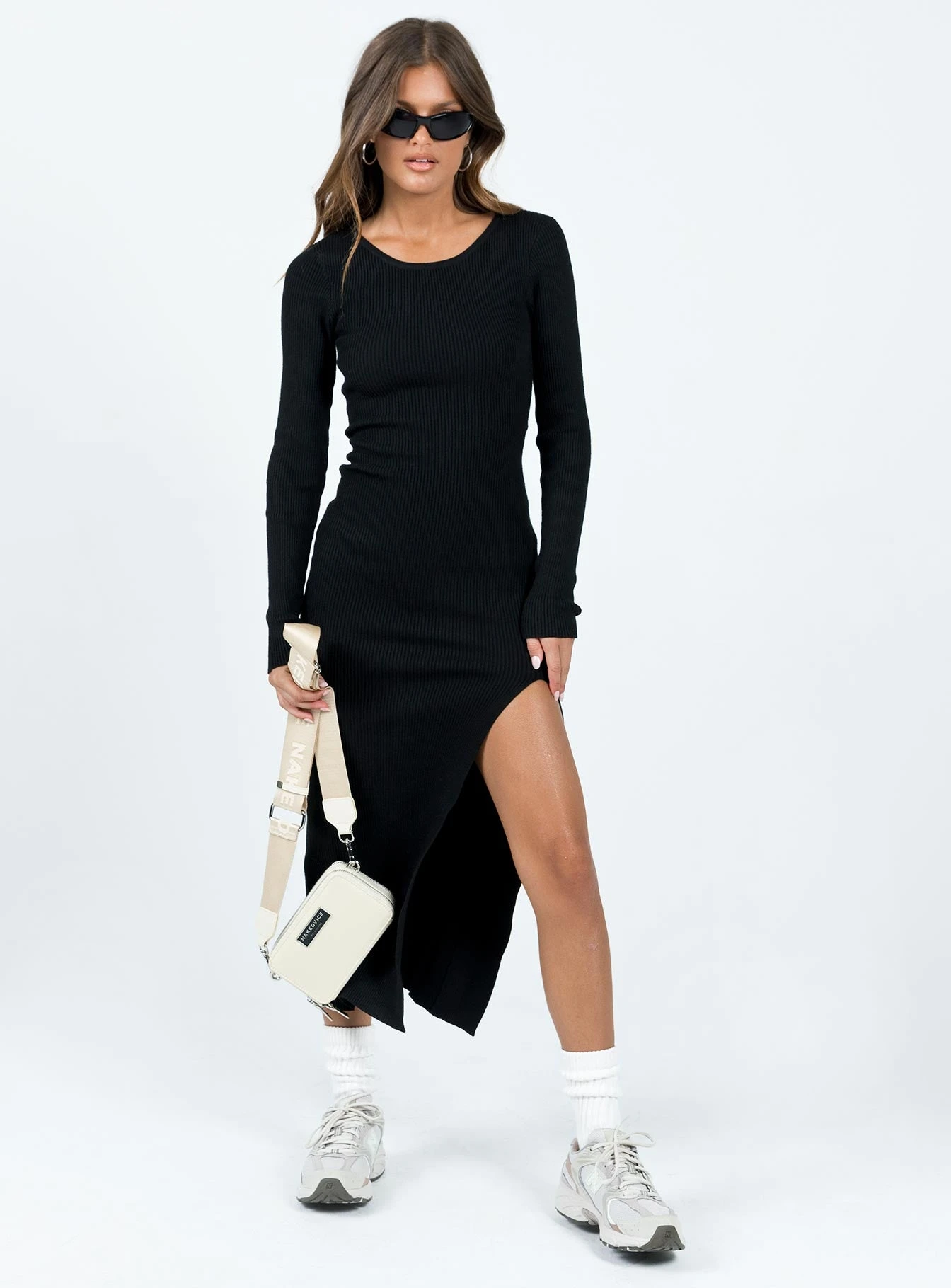 Fitro Long Sleeve Maxi Dress Black 2 Fitro Long Sleeve Maxi Dress Black - Image 2