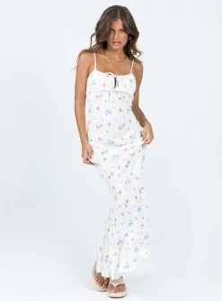 Corith Maxi Dress White / Multi 7 Corith Maxi Dress White / Multi -Femme Flair 2 modelinfo elise us2 d8f0dd60 3df4 4a58 986b 468e27cefbe8