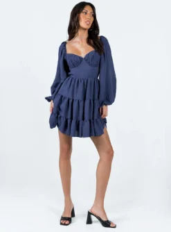 Princess Polly Danny Long Sleeve Mini Dress Navy 7 Princess Polly Danny Long Sleeve Mini Dress Navy -Femme Flair 2 modelinfo josephine us2 b213d138 b1eb 4941 9561 955963e22c85