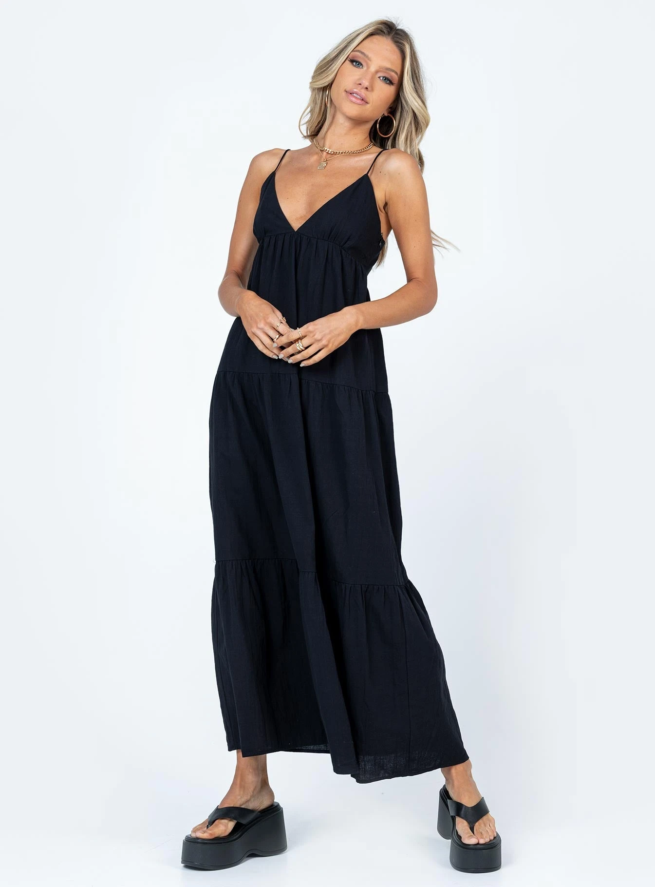 Princess Polly Chelsea Maxi Dress Black 2 Princess Polly Chelsea Maxi Dress Black - Image 2