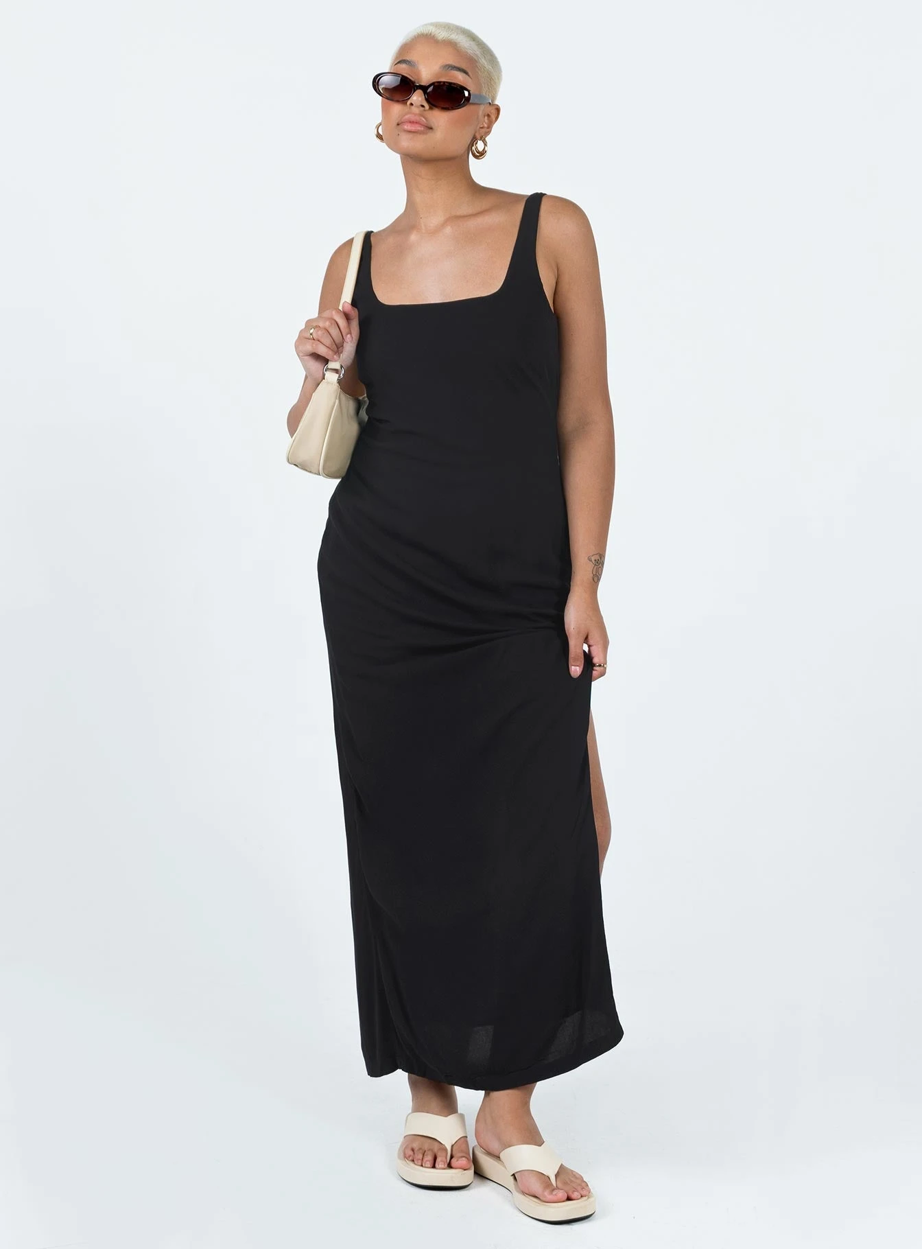 Shanaeya 90s Maxi Dress Black 2 Shanaeya 90s Maxi Dress Black - Image 2