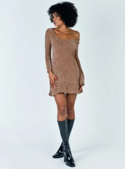 Princess Polly Boho Babe Mini Dress Mocha -Femme Flair 2 7455192a 57db 4129 ae20 b4c12f3d947b