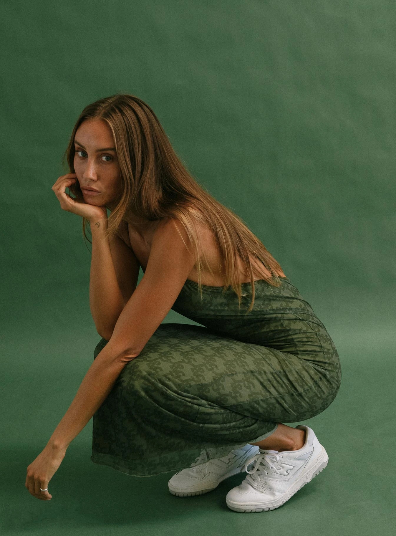 Jagger & Stone Demi Mesh Maxi Dress Khaki 4 Jagger & Stone Demi Mesh Maxi Dress Khaki - Image 4