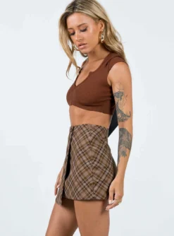 Princess Polly Davenport Mini Skirt Brown 10 Princess Polly Davenport Mini Skirt Brown -Femme Flair 3 modelinfo Cathlin us2 9e55b023 5e84 48ef 9917 0ea78dc91339